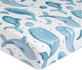 Crane Baby Ocean Crib Sheet, 100% Cotton Fitted Sheet, Crib Sheets by CraneBaby