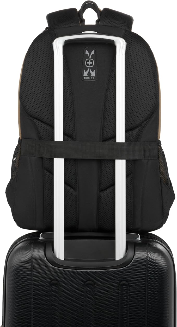 SwissGear Cecil 5505 Laptop Backpack, Pastel Brown/Black - Image 7