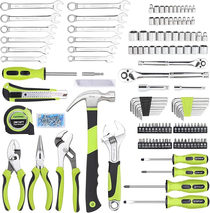 FASTPRO 225-Piece Household Tool Set, SAE & Metric Mechanics Hand Tool Set - Image 4