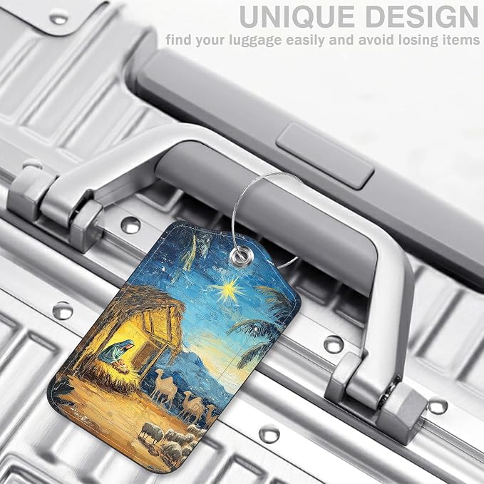 Nativity Scene Set of 2 Luggage Tags - Image 5