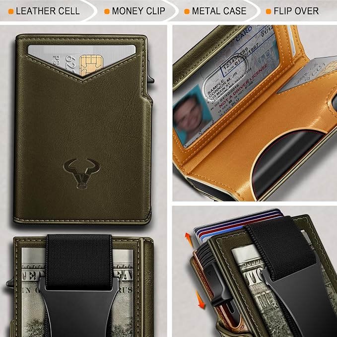 BULLIANT Men Wallet Gift Boxed, Slim Front Pocket Wallet Money Clip Card Holder - Image 4