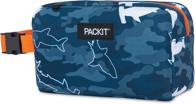 PackIt Freezable Snack Box, Camo Shark, Built - Image 2