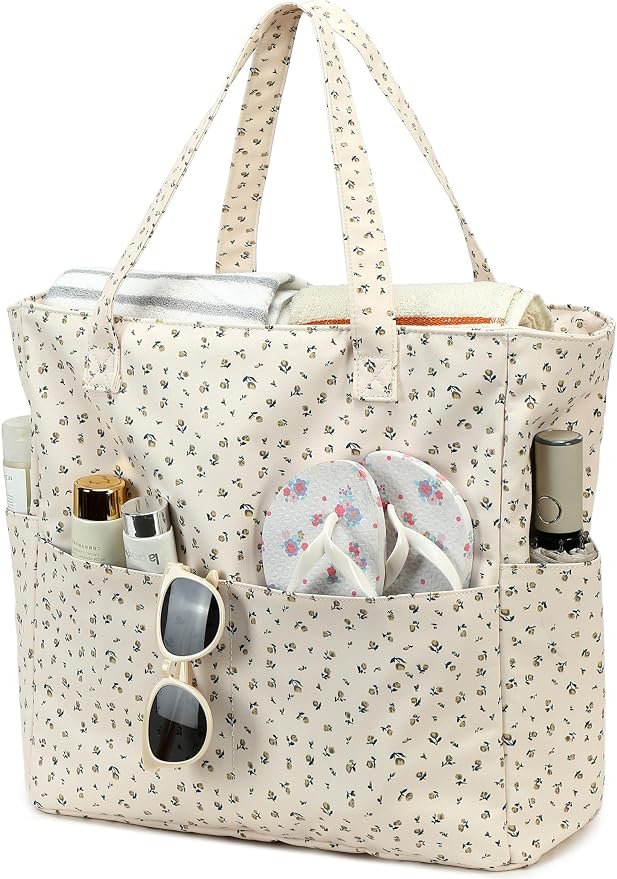 LEDAOU Beach Bag Waterproof Sandproof Women Tote Bag Pool Bag - Image 9