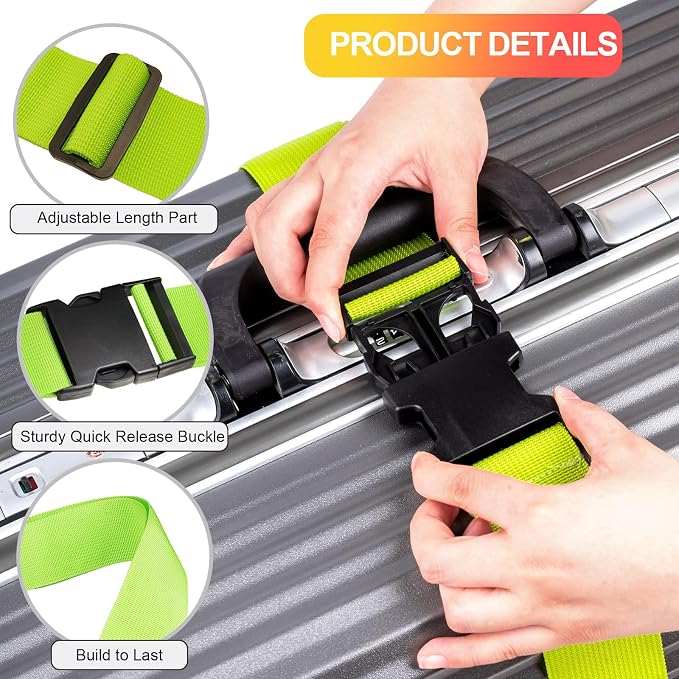 Luggage Straps for Suitcases TSA Approved, Travel Belt Suitcase Belt, Suitcase - Image 6