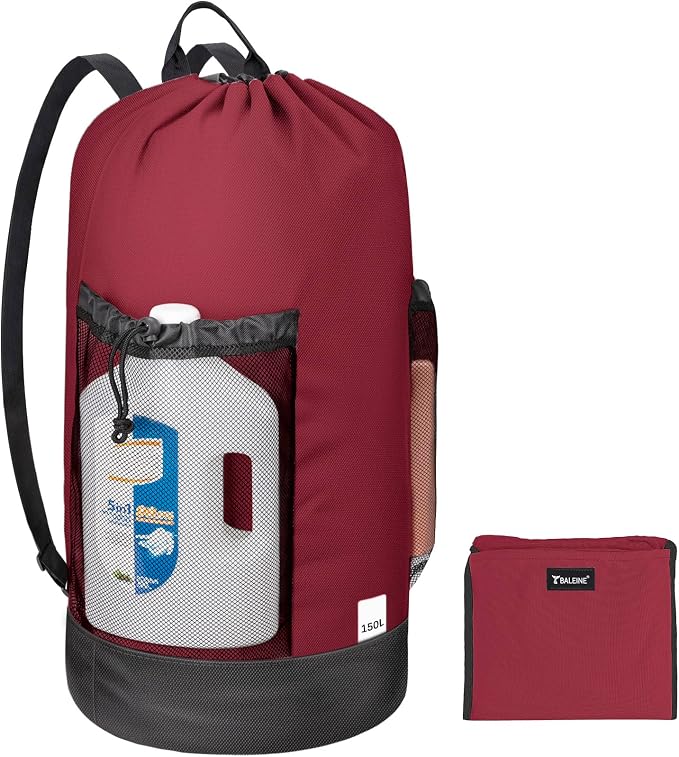 BALEINE 150L Laundry Bag Backpack, 900D Oxford Fabric Large Travel Laundry Bags by BALEINE