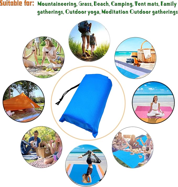 Waterproof Camping Tarp, Ultralight Tent Footprint Backpacking Tarp - Image 2