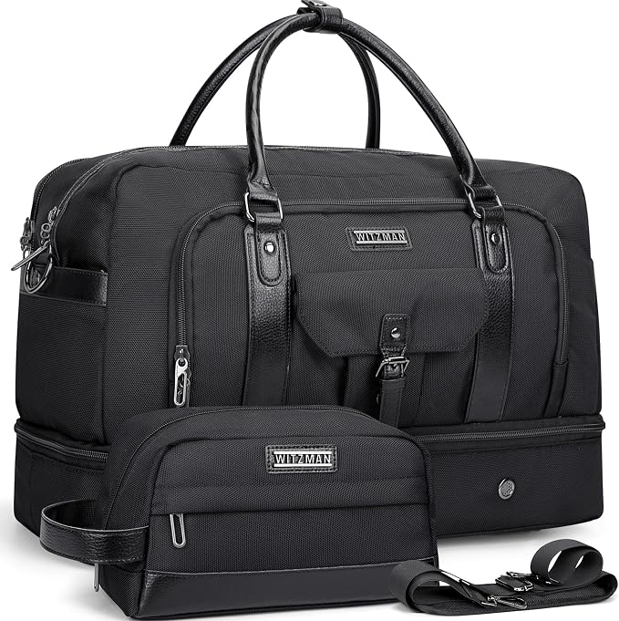 WITZMAN Weekender Bags for Men Women Carry On Duffle Overnight Bag by WITZMAN