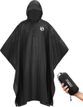 Foxelli Rain Poncho for Adults – Extra Long Reusable Waterproof Raincoat by FOXELLI