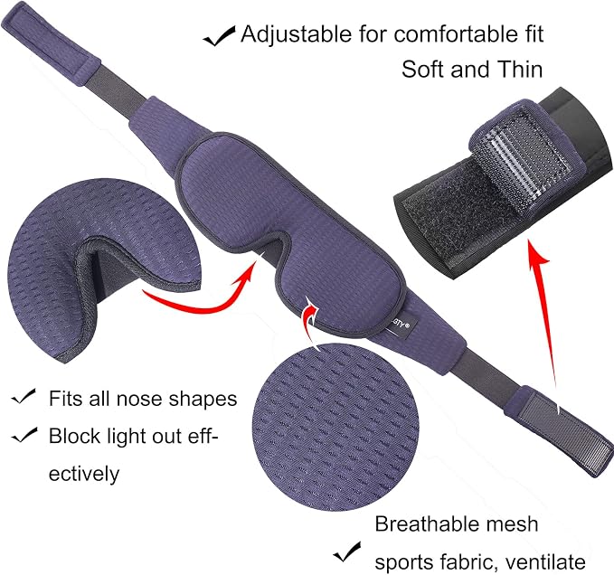 Sleep Mask for Men and Women 3D Contoured Eye Mask Patented Adjustable Light - Image 3