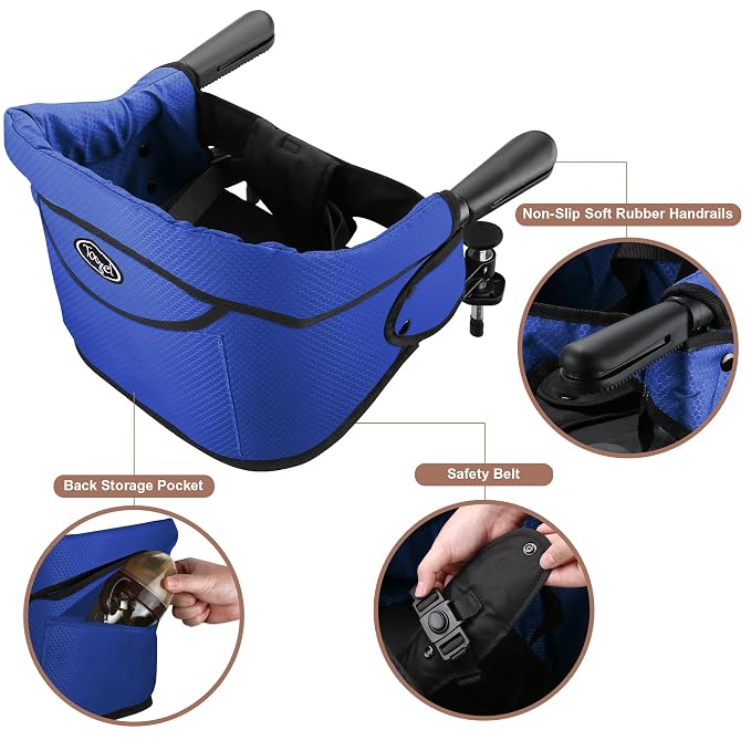 Hook On Chair with Removable Dining Tray, Portable Table High Chair, Folding - Image 4