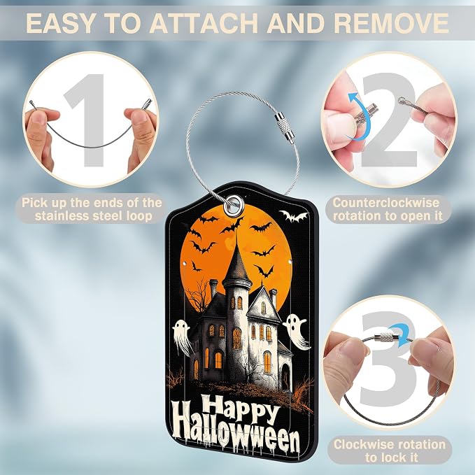 2 Pack Bat and Ghost Luggage Tags - Image 4