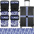 2 Pack Luggage Straps for Suitcases, Adjustable Travel Belt by ZHOMA