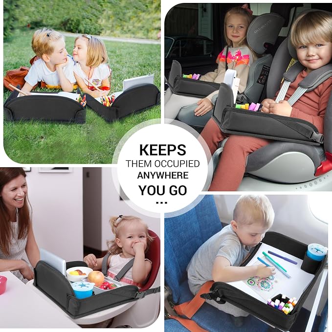 COOLBEBE Kids Travel Tray for Toddler Car Seat, Travel Tray for Airplane - Image 2