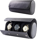 MR.OKAY 3 Watch Travel Case- Classic Leather Watch Case by MR.OKAY
