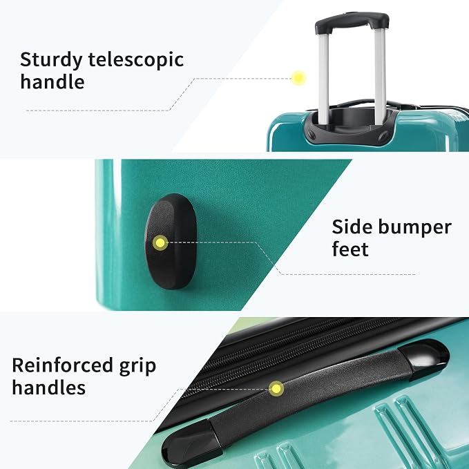 Merax Luggage Sets 3 Piece, Hardside Expandable Suitcase Set - Image 5