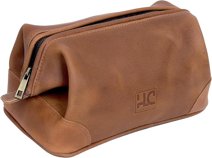 HLC Leather Toiletry Bag for Men by HLCLeather