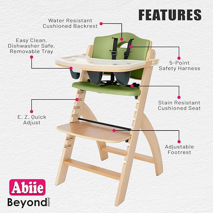 Abiie Beyond Junior Wooden High Chair - Image 2