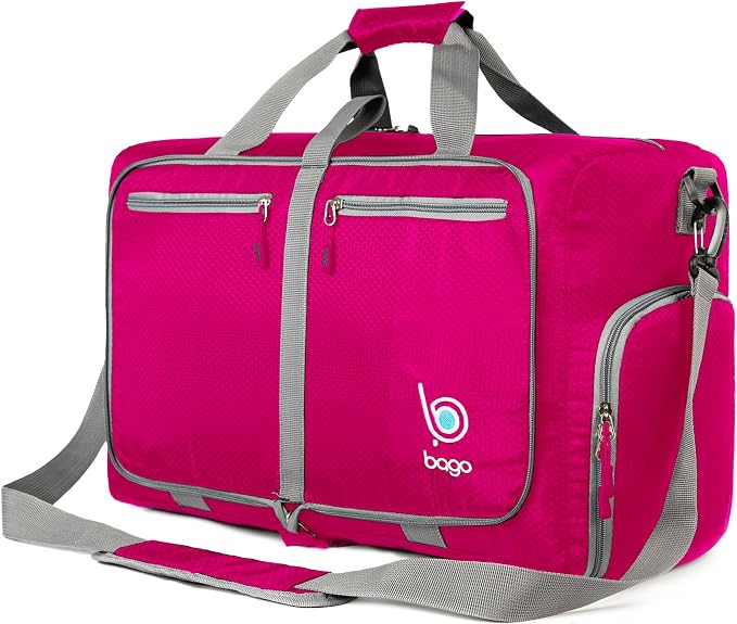 Bago Foldable Duffel Bags for Traveling Women & Men - 40L Sports Packable by BagoTravelBags