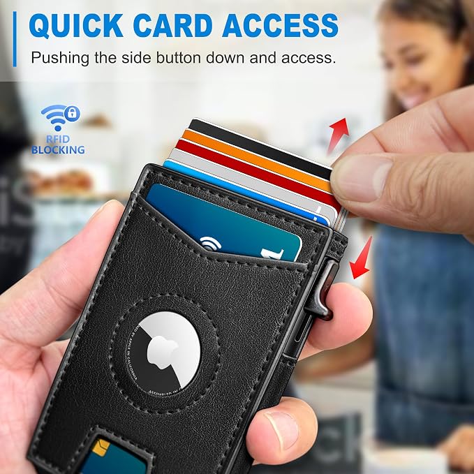 Airtag Wallet for Men, with Money Clip Gift Boxed, Slim Front Pocket Wallet - Image 5