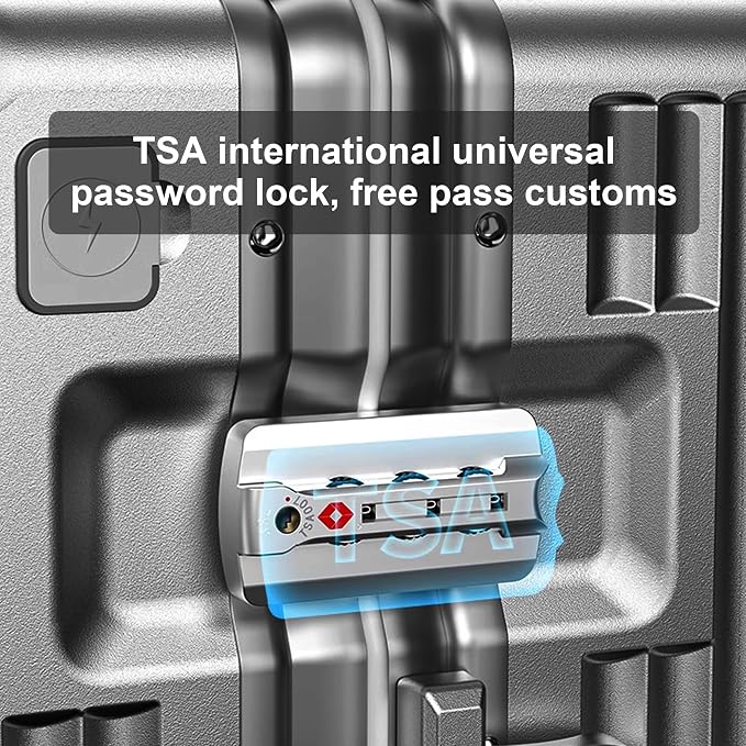 Zipperless Luggage, Polycarbonate Aluminum Hardshell, Expandable Carry-On - Image 5