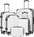 Coolife Luggage Expandable 5 Piece Sets PC+ABS Spinner Suitcase 20 inch 24 inch by COOLIFE