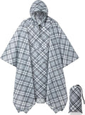 salamra Hooded Rain Poncho Waterproof Raincoat Jacket by salamra
