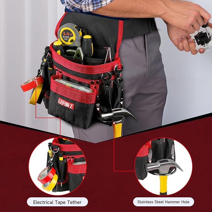 Tool Belt, Magnetic Tool Pouch, 14-Pockets Tool Belts - Image 4