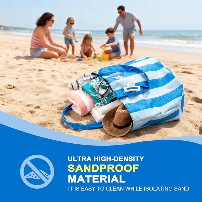 Beach Bags Waterproof Sandproof, XL Large Pool Tote Bag - Image 4