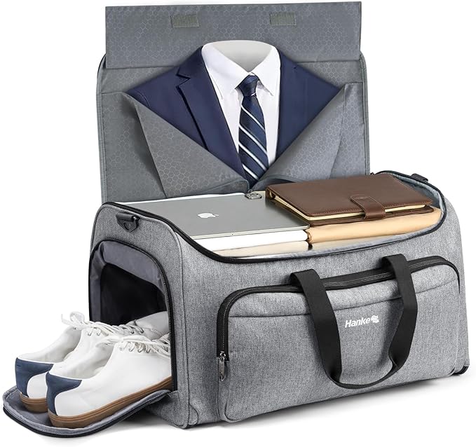 Hanke Carry on Garment Bags for Travel, Convertible Duffle Bag Luggage Bag by Hanke