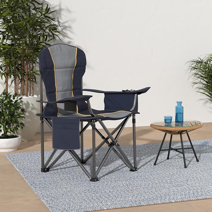 HIGH POINT SPORTS Oversized Portable Folding Camping Chair, 450 LBS Support - Image 2