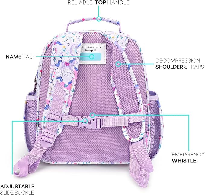mibasies Toddler Backpack for Girls 2-4: Cute Kids Backpacks for Girls - Image 3