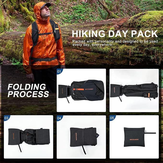 15L Small Hiking Backpack for Men Women Foldable Packable Back Pack Ultralight - Image 7