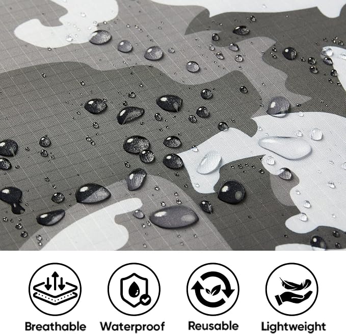 PTEROMY Hooded Rain Poncho for Adult - Image 5