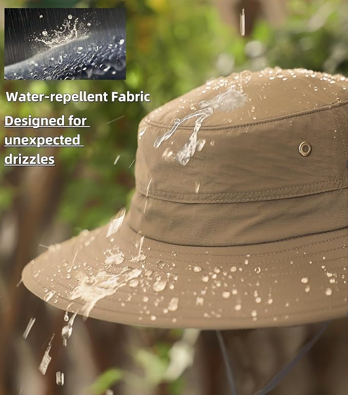 Home Prefer UPF50+ Mens Sun Hat Wide Brim Fishing Hat Sun Protection Beach - Image 2