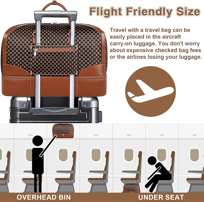 Weekender Bag for Women, Travel Duffel Bag Carry On Overnight Bag - Image 4
