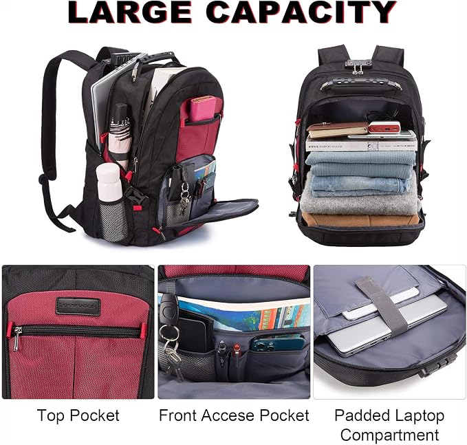 LOVEVOOK Travel Laptop Backpack Waterproof Anti Theft - Image 3