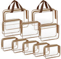 TISRATOK 10 PCS Clear Travel Makeup Toiletry Bag, Plastic PVC Cosmetic TSA by TISRATOK