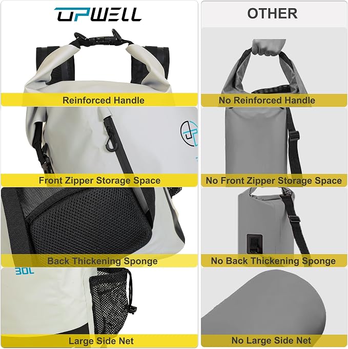 UPWELL Waterproof Dry Bag 30L Boating Backpack - Image 5