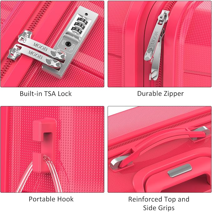 Carry On Luggage 22x14x9 Airline Approved, Hard Shell Suitcase - Image 6