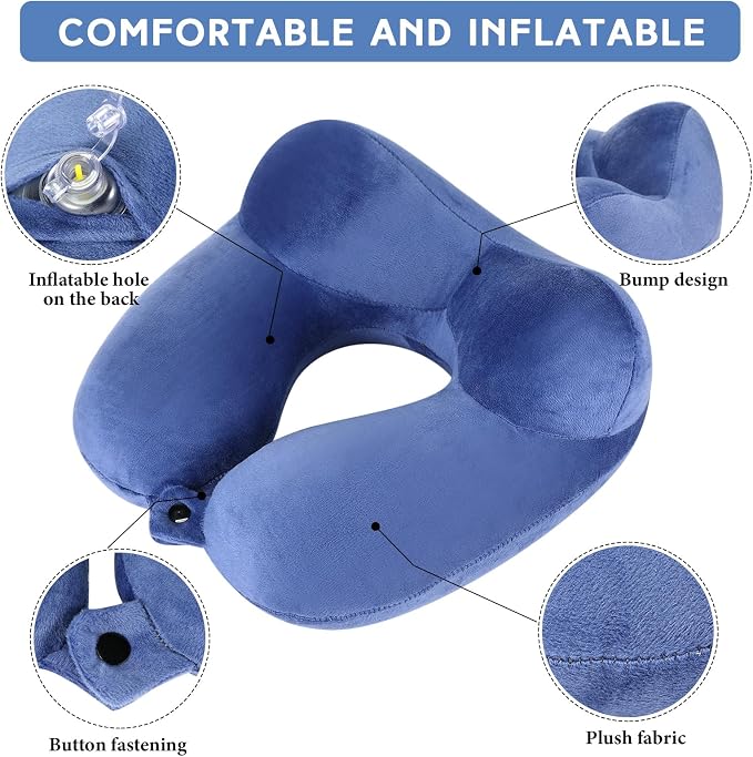 Sintuff 2 Pcs Inflatable Travel Pillow - Image 3