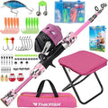 Kids Fishing Pole Set, Telescopic Fishing Rod Reel Combo Kids Starter Kit by THKFISH