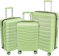 Lightweight Luggage with Spinner Wheels & YKK Zipper, 3-Piece Travel Suitcase by WireHot