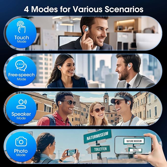 AI Translation Earbuds Real Time, 2025 Upgraded 144 Language Translator Earbuds - Image 6