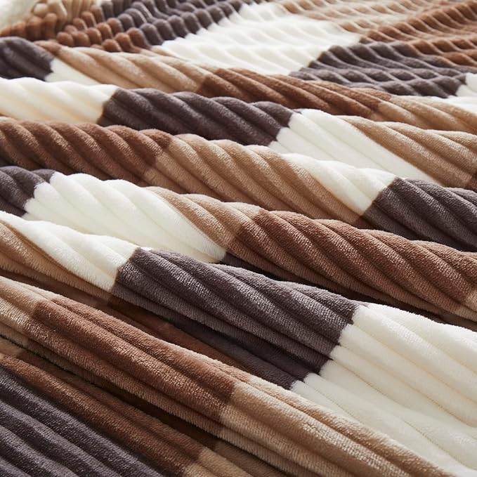 PU MEI Sherpa Blanket Full/Queen Plaid Thick Bed Blanket, 90”*80” Super Soft - Image 5