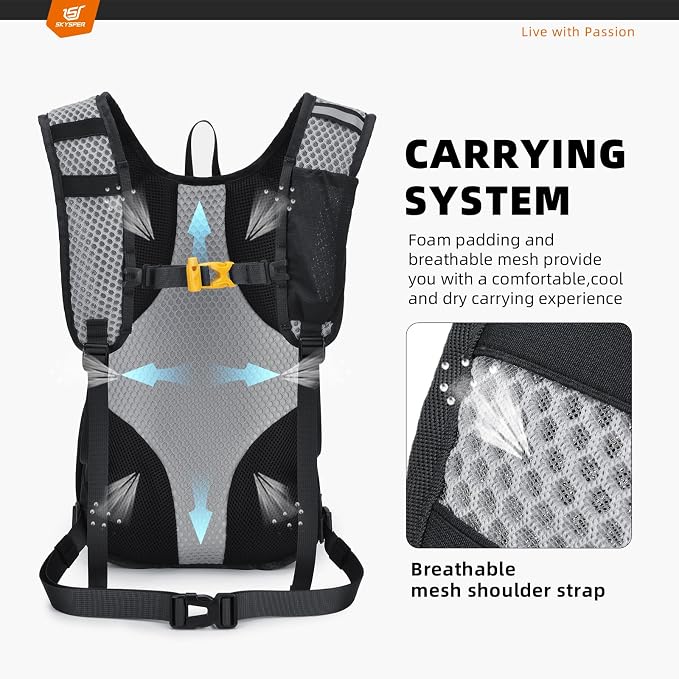 SKYSPER Small Hiking Backpack - 15L Travel Daypack Lightweight Bag Water - Image 4