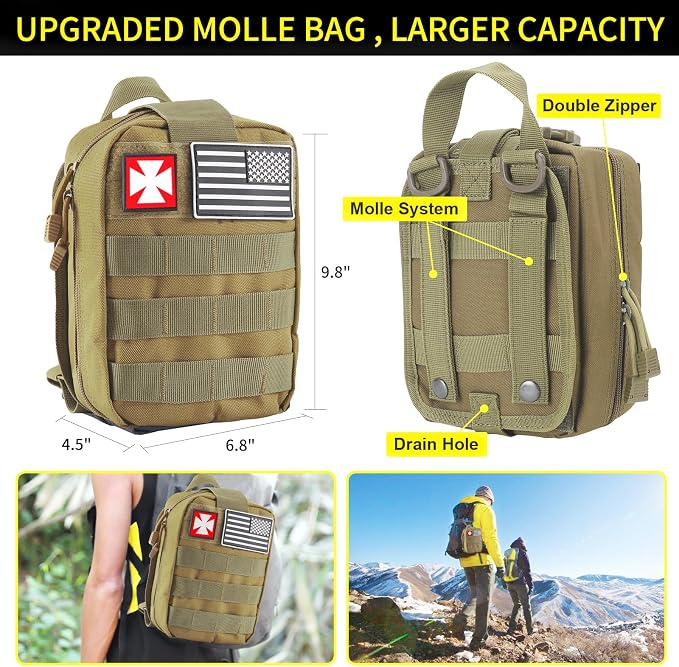 Survival Kit, Gifts for Men Outdoor Adventure Camping Hiking Hunting - Image 2