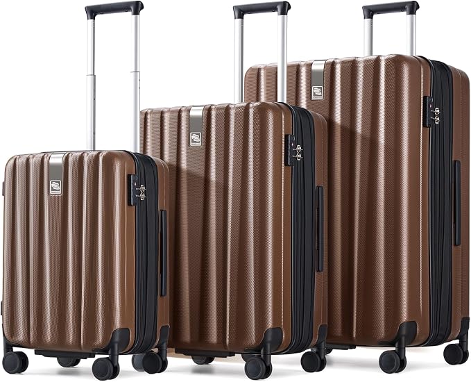 Hanke Expandable Hardshell Luggage Sets 3 piece Carry On Luggage by Hanke