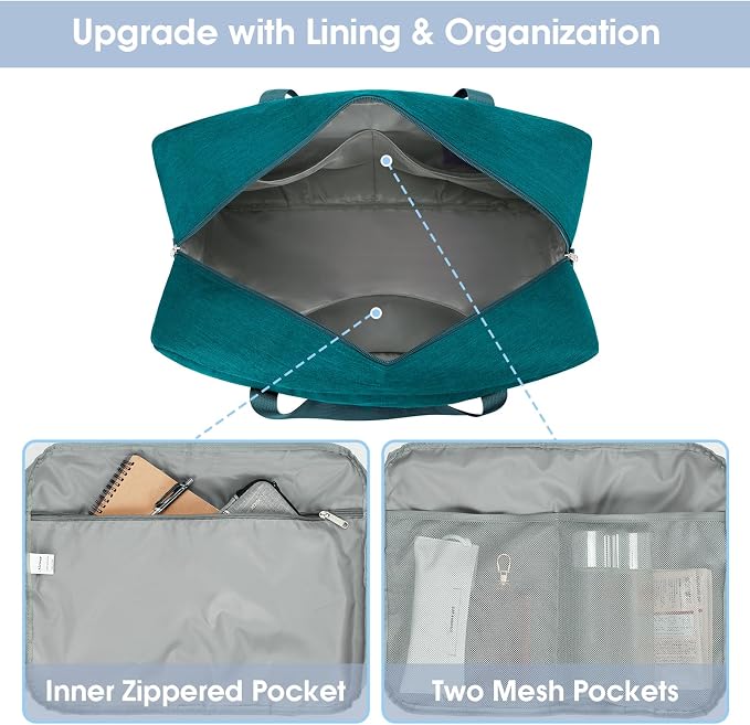 Carry on luaggage 22x14x9 Airlines Approved Foldable Carry on Bag Travel Duffel - Image 3
