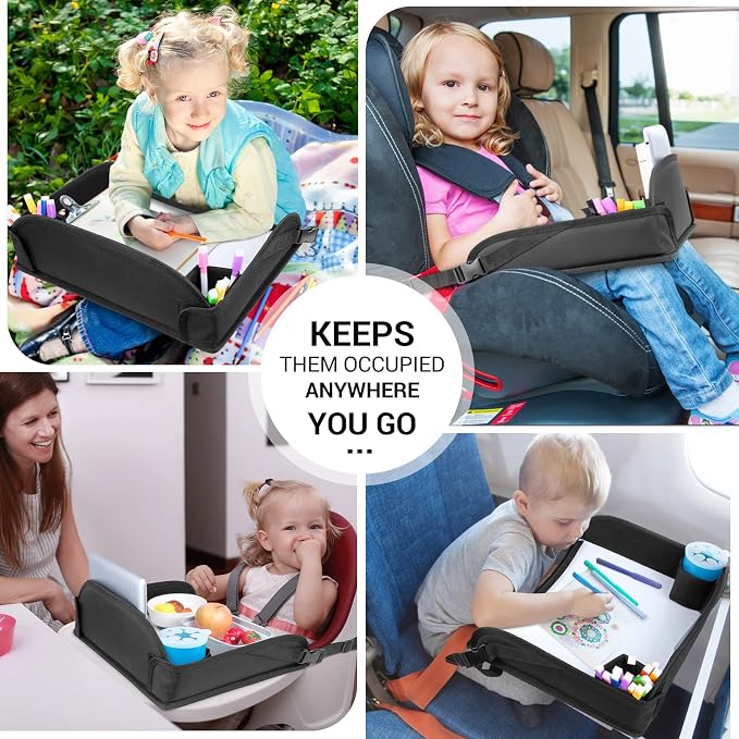COOLBEBE Kids Travel Tray for Toddler Car Seat, Travel Tray for Airplane - Image 2