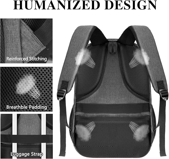 Backpack for Women Men, School Backpack for Boys Girls Teens, Work Computer - Image 7